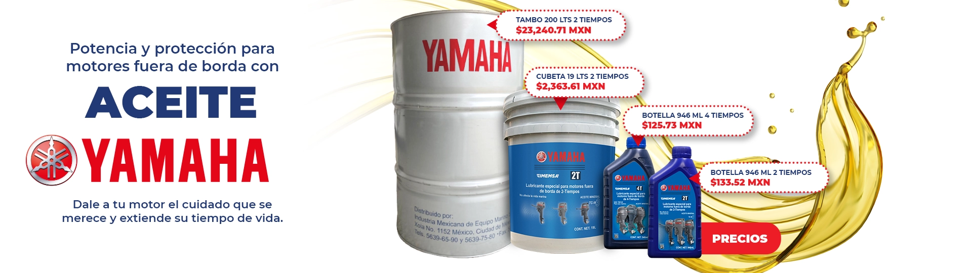 Aceite de motor multiusos 2S de 2 Tiempos - Yamaha Honduras